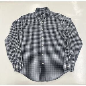 Abercrombie & Fitch Men's Gingham Blue long sleeve button down shirt Size Medium